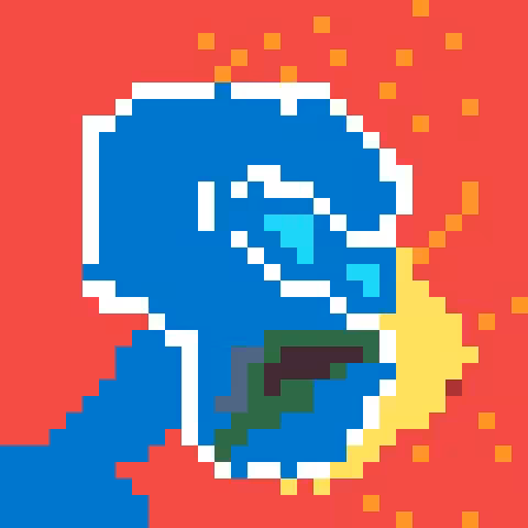 Blue Drooling Alien
