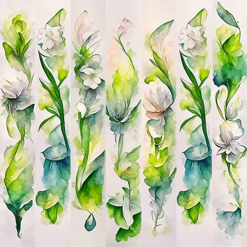 AI Green Flowers #3