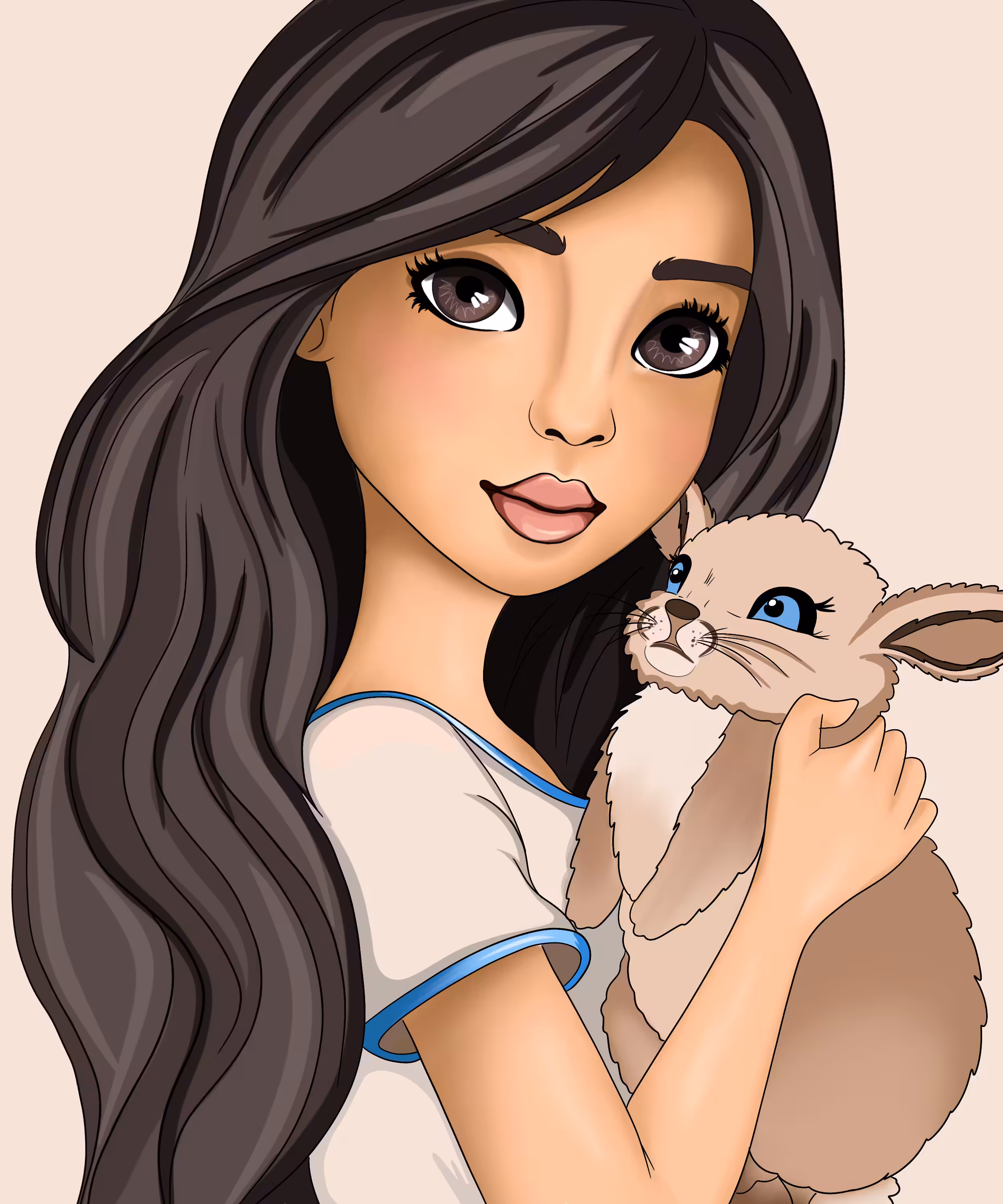 Art (NO AI): A girl with big eyes