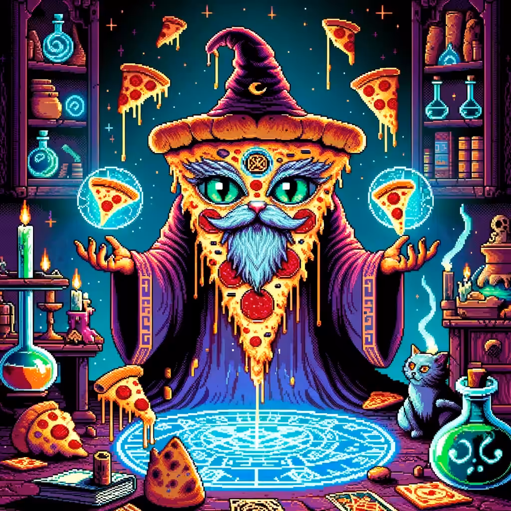 Pizza Pixel Art: The Alchemist