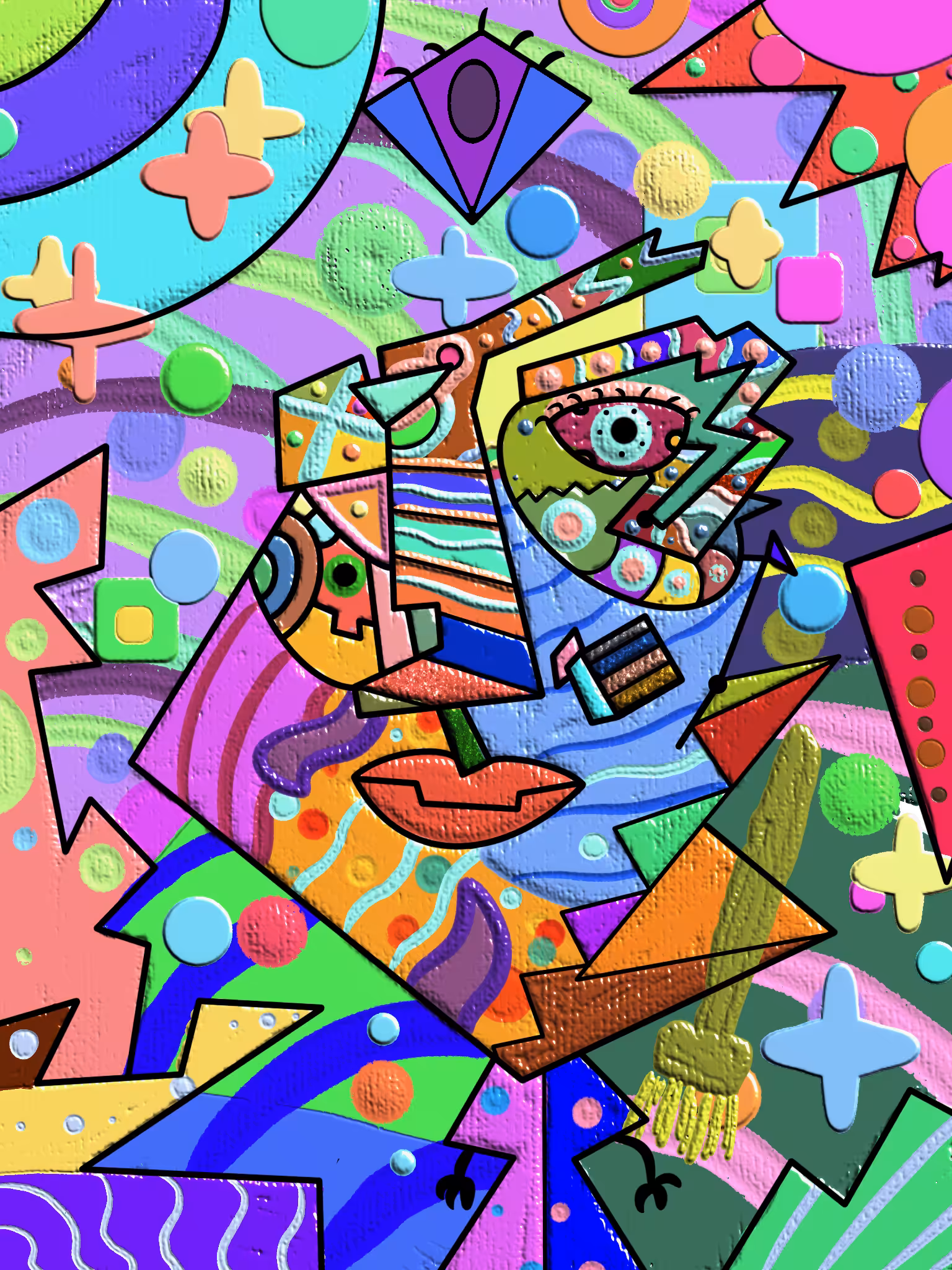 The Colorful Abstract Witch by Jacob M.
