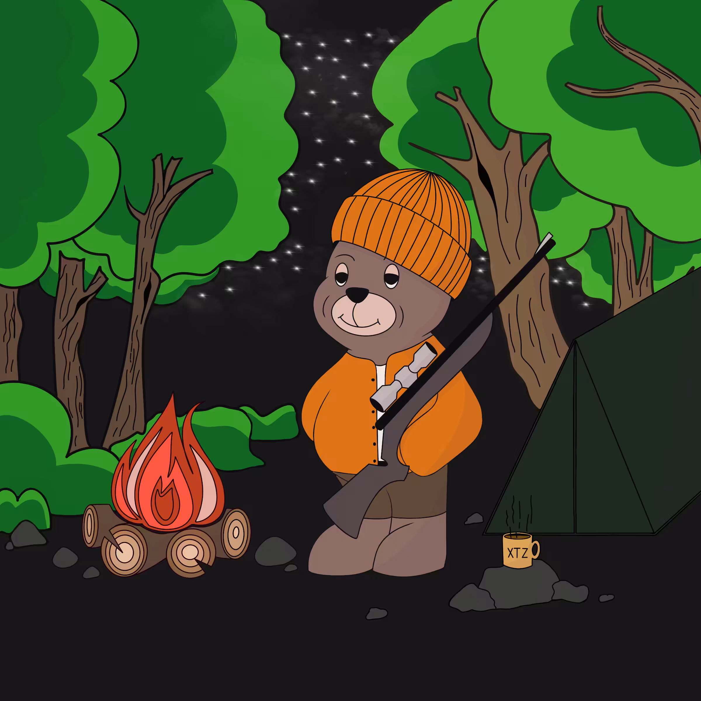 Crypto Teddy #0002 Big-Game Hunter (Unique) {Gen #01}