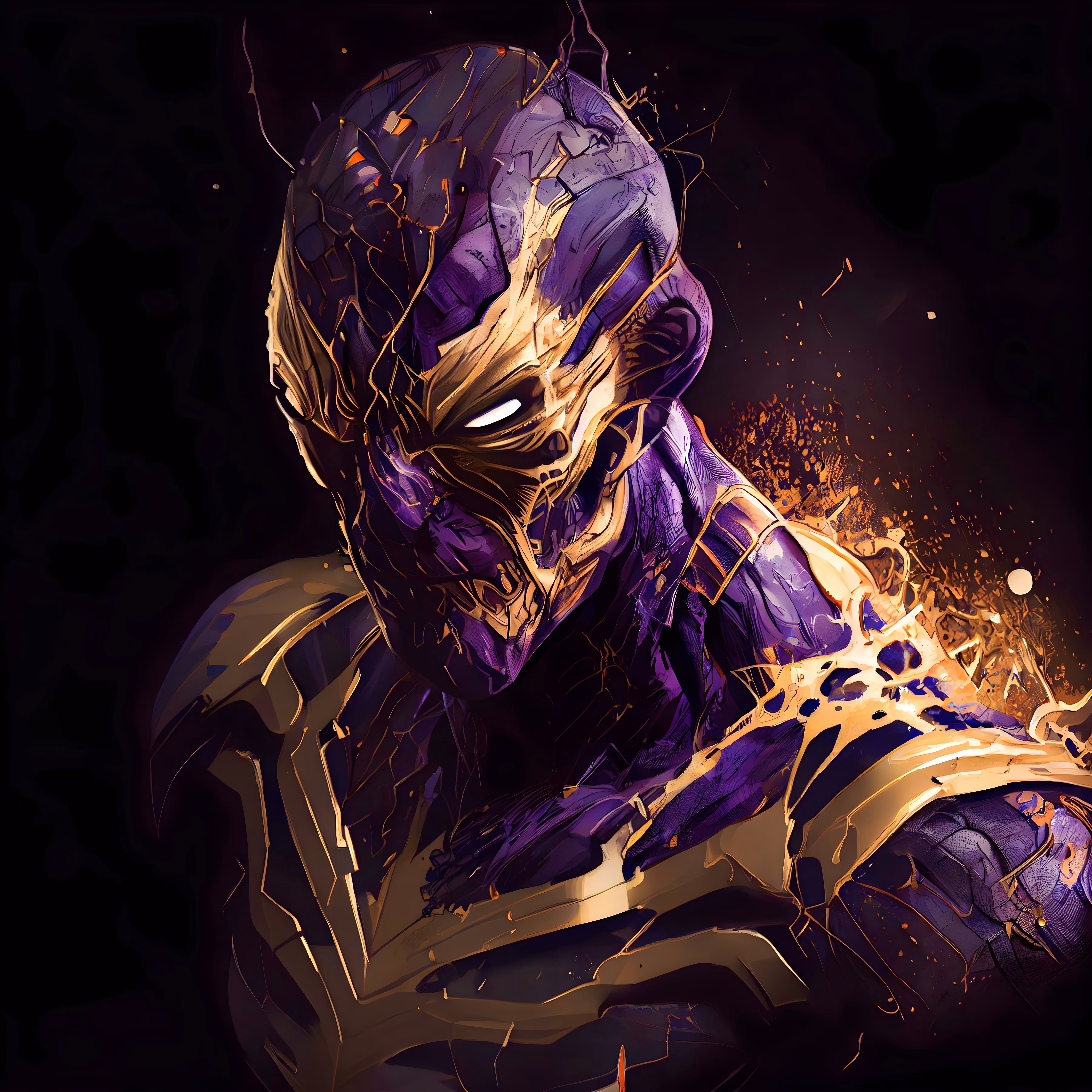 Cyber Comic Art: SPIDER-MAN X THANOS V