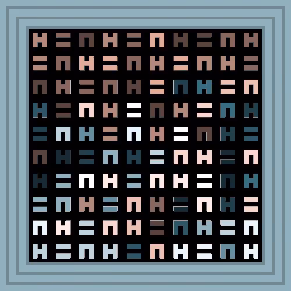 the simulation is out of control :: Procedural Symbols (H=N) #529/1000