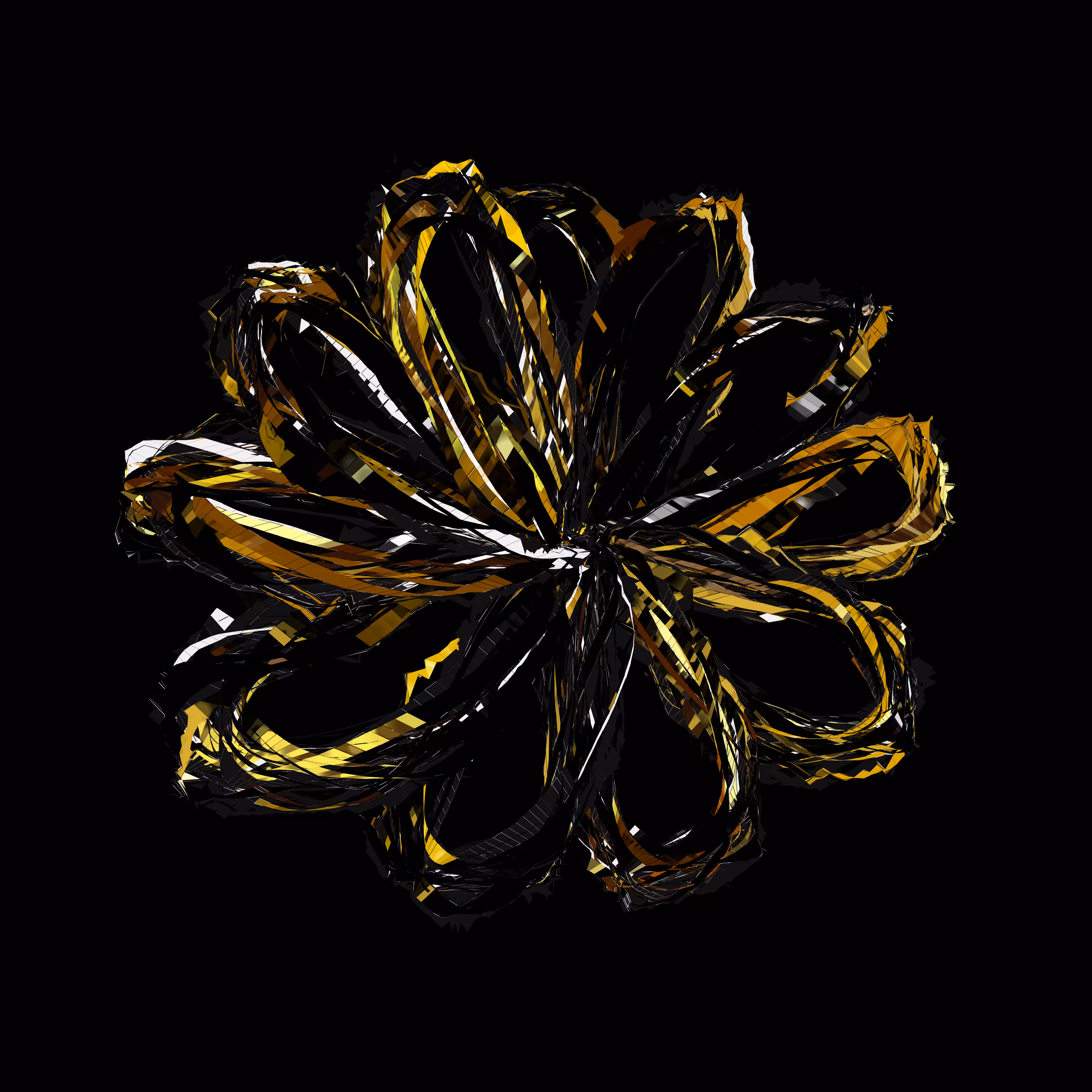 ribbons.flower.gold