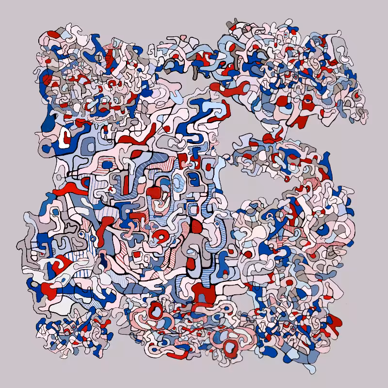 Swim in Dubuffet Thought #12
