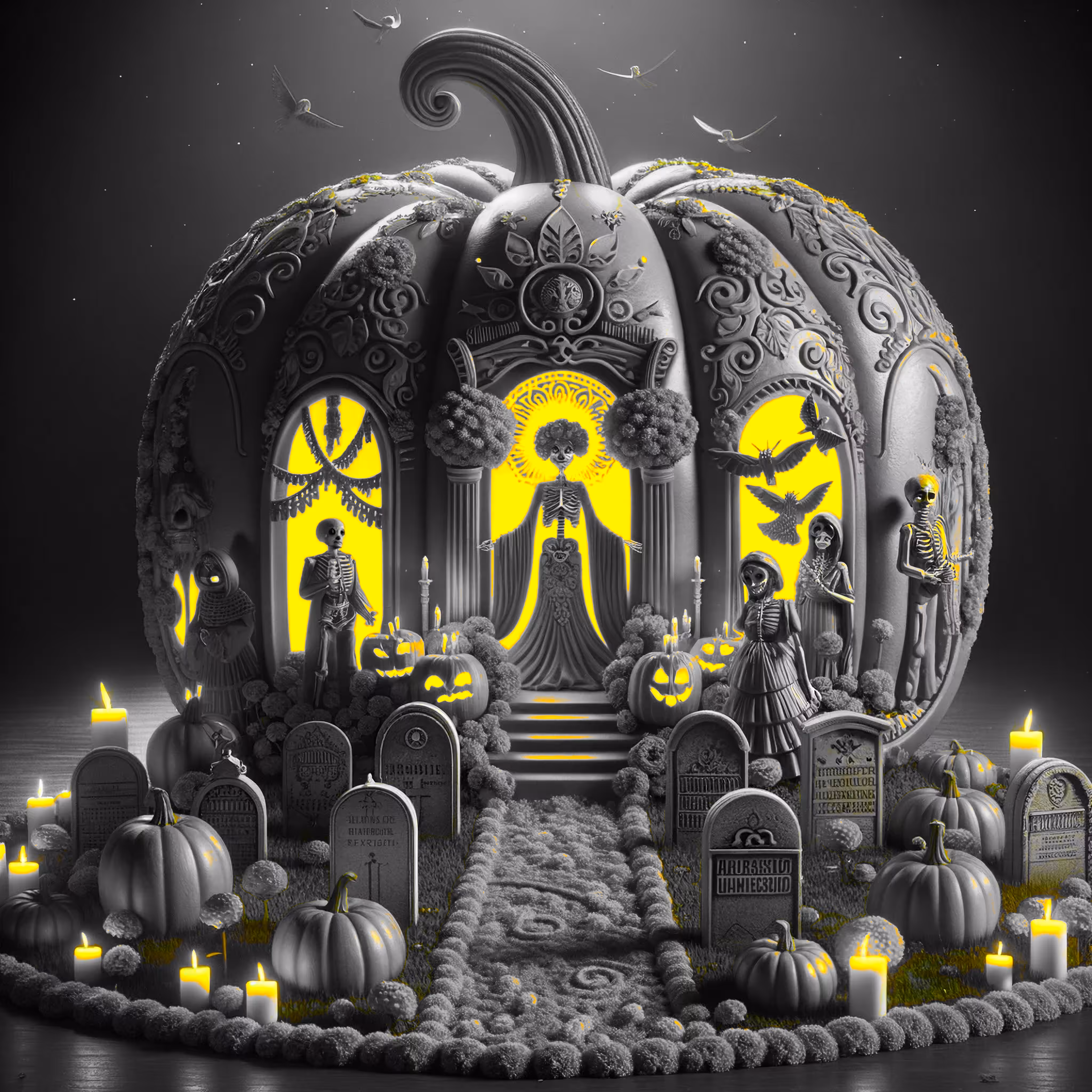 "Calabaza Día de los Muertos" - 1Existence
