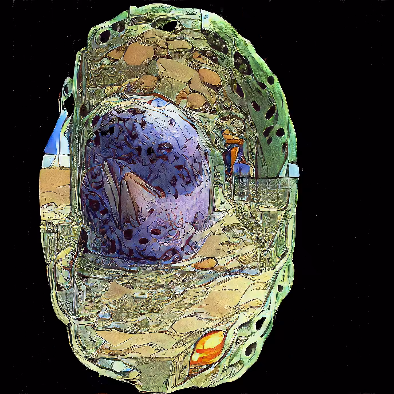 Decorative alien breakfast plate - Planet Lumumbaii IYIX