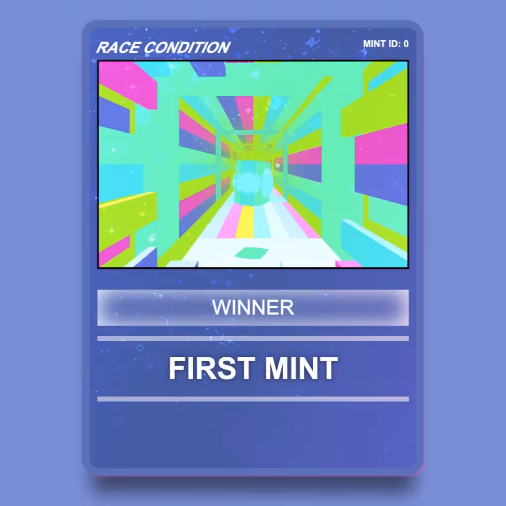 First Mint – Race Condition Winner