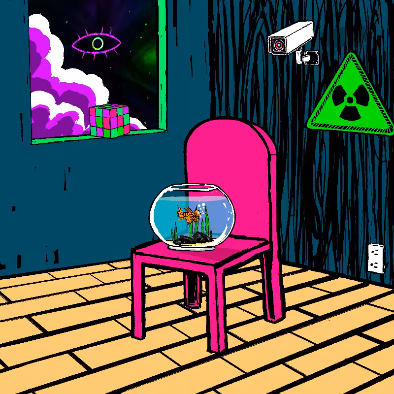 pink chair in the blue room #19