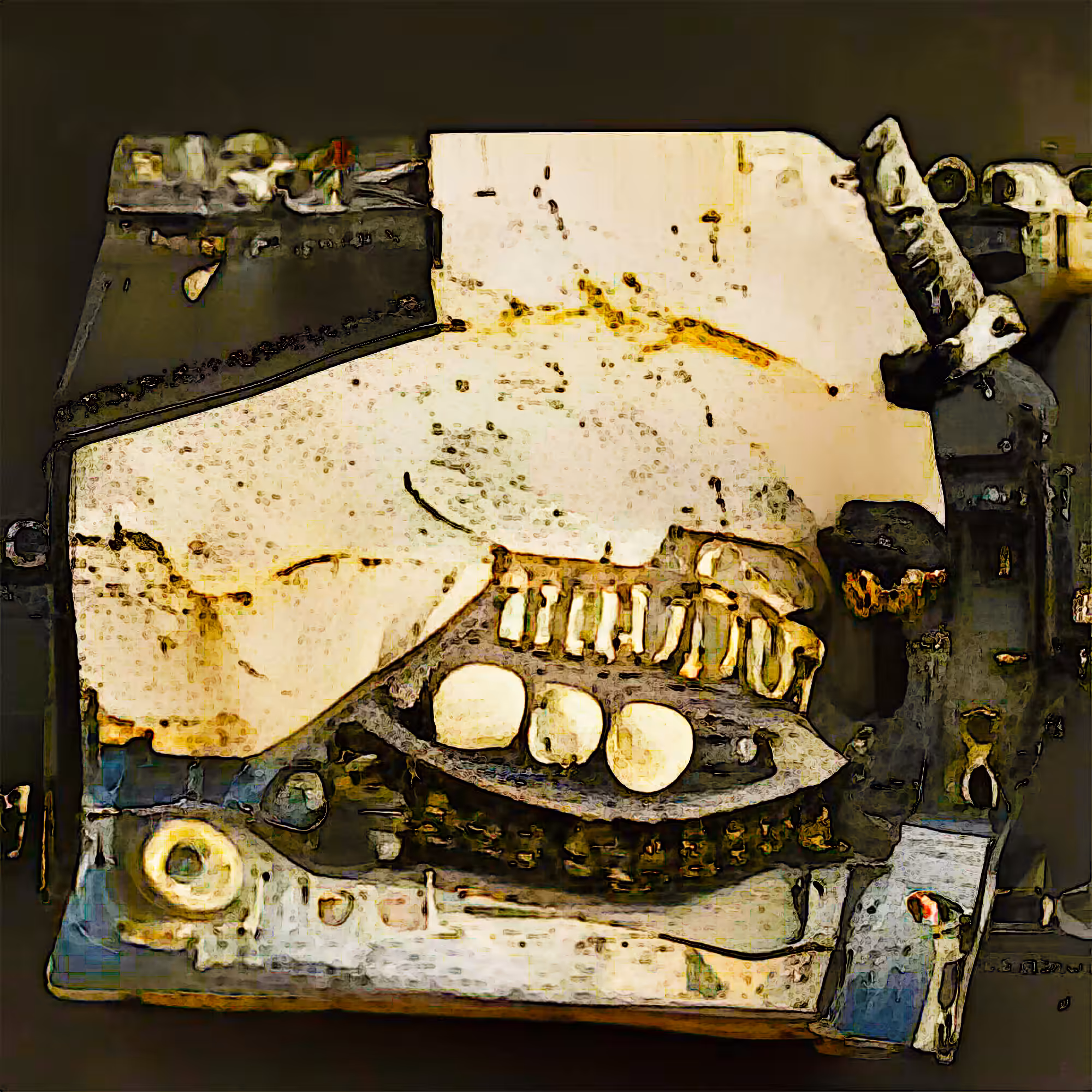 Flattened Typewriter Perfect for Framing Discovered in Abandoned House