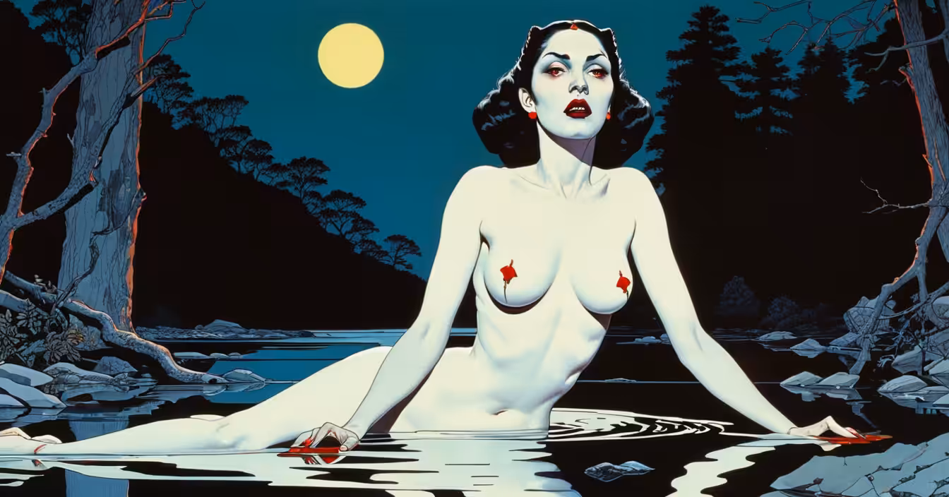 Fiume al Chiaro di Luna