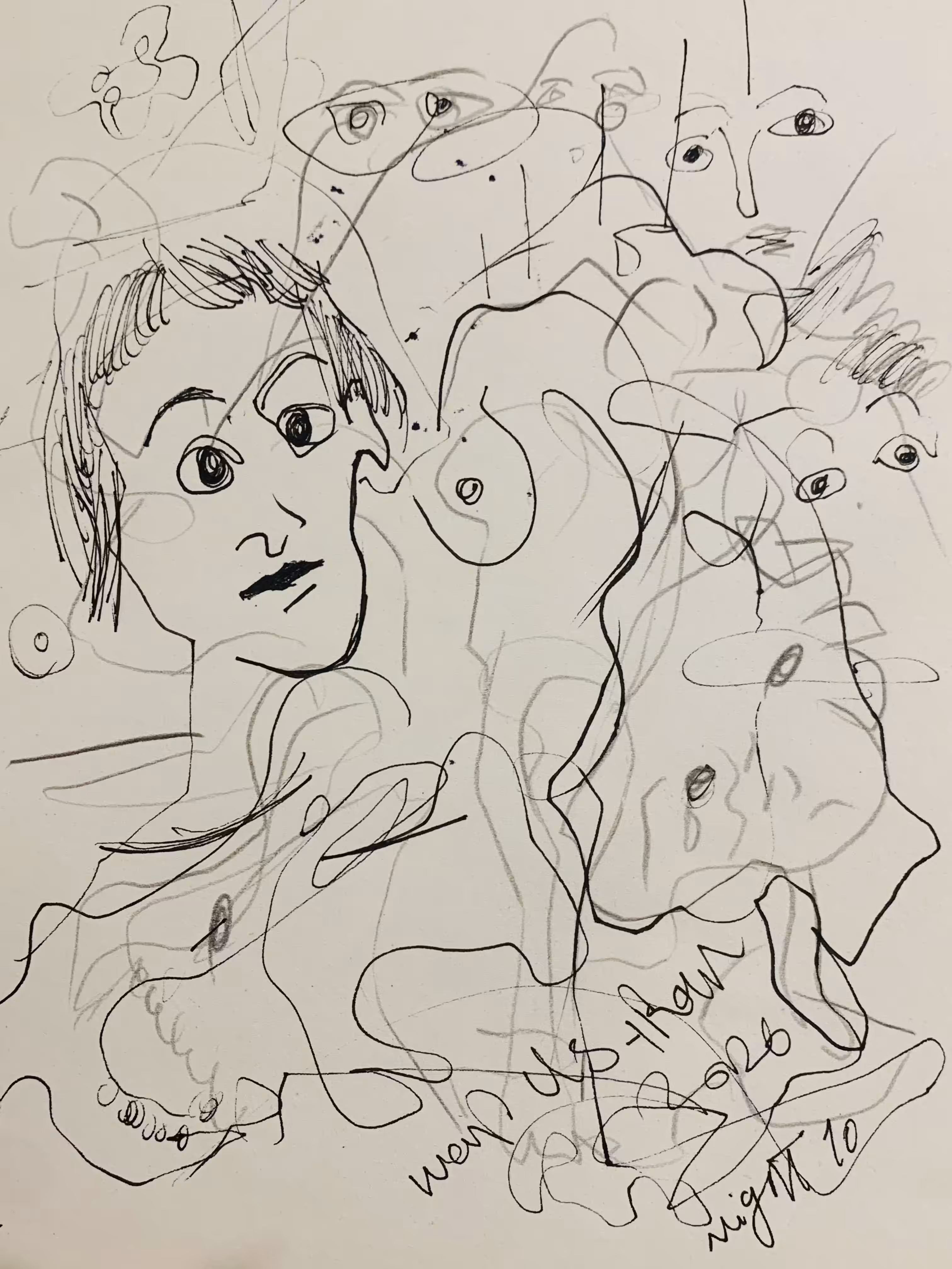 Line drawing: Self_portrait