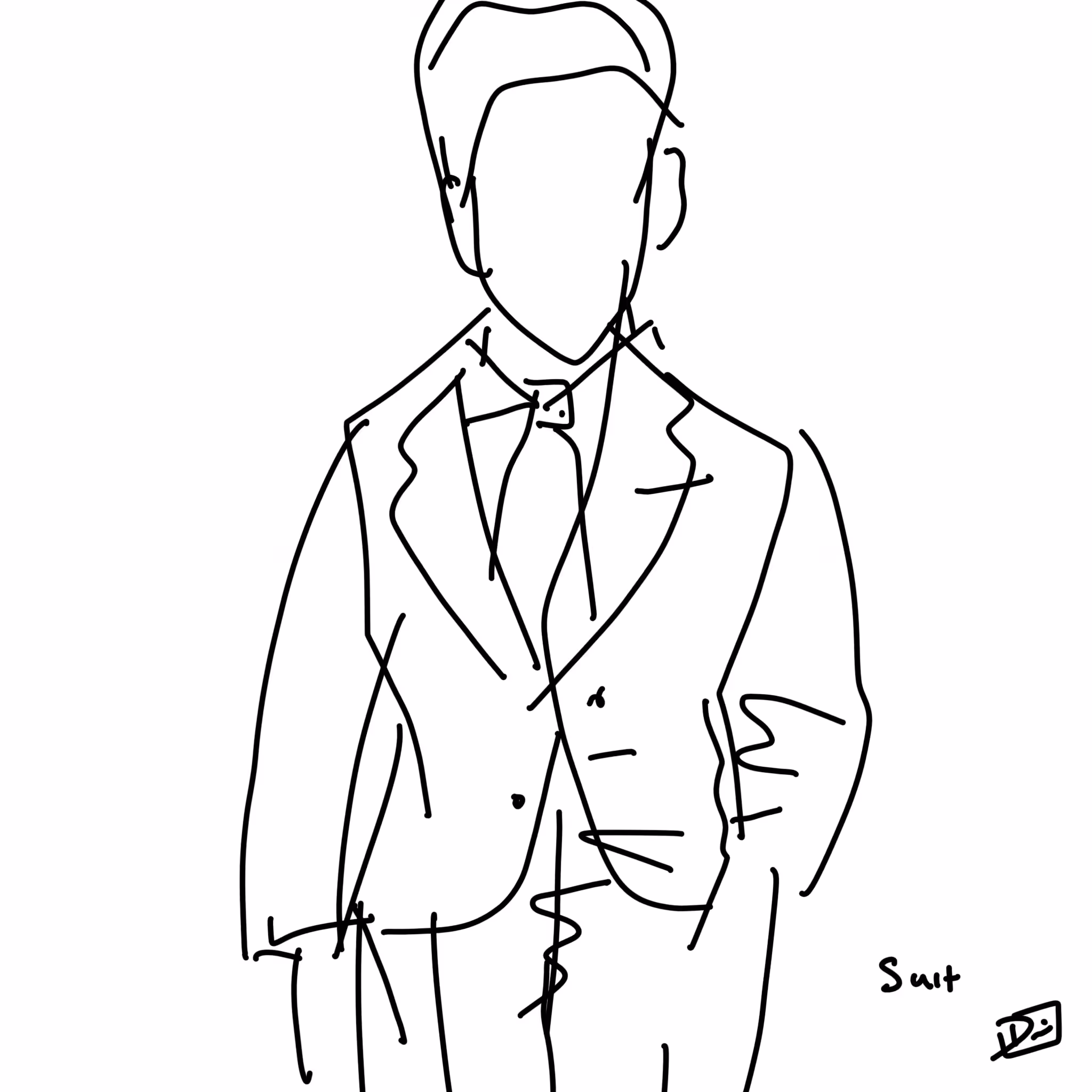 Day 2: Suit #Inktober