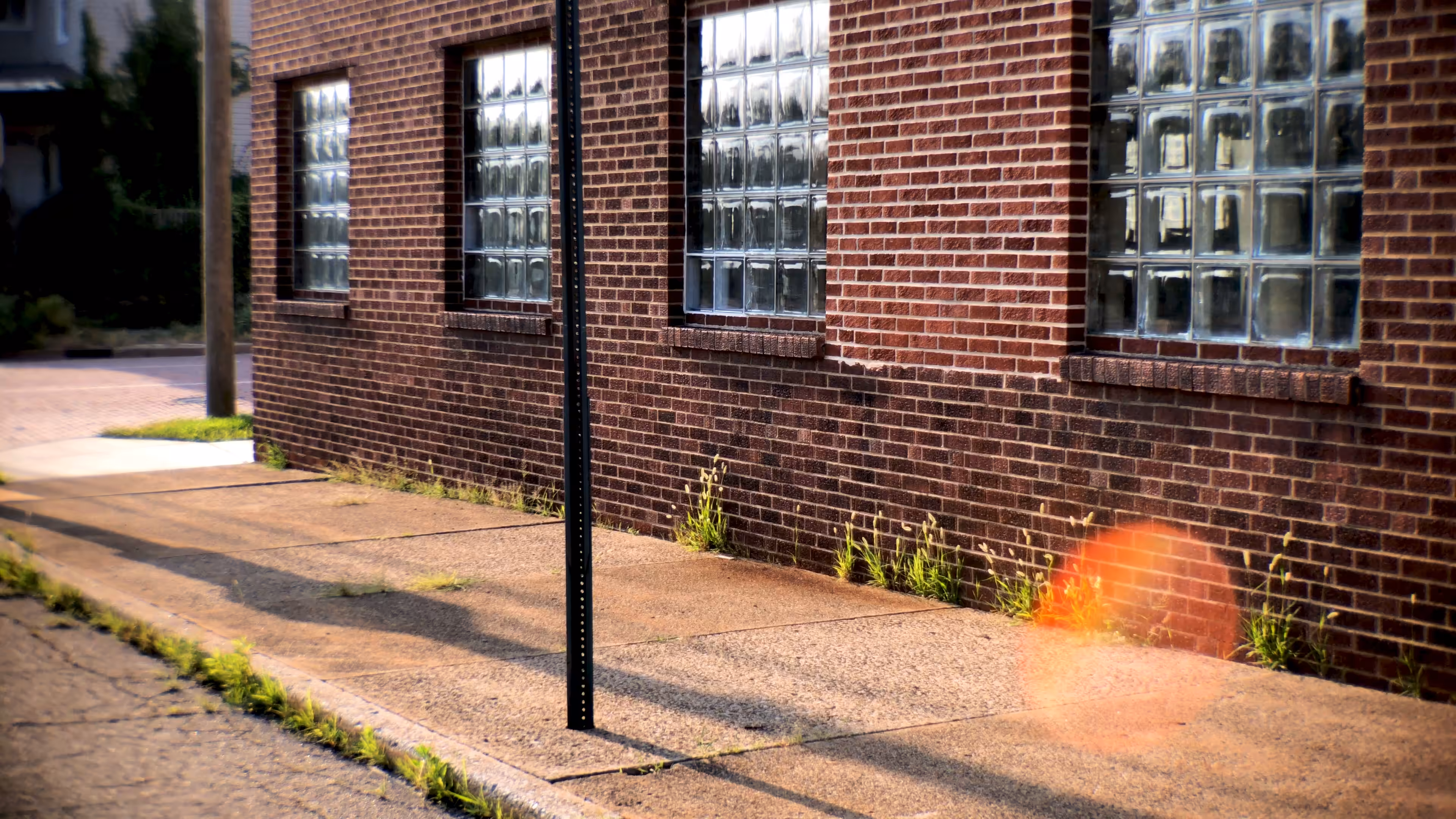 small brick industrial building