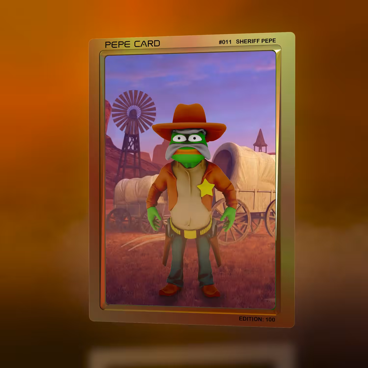 Pepe card #011 - Sheriff Pepe