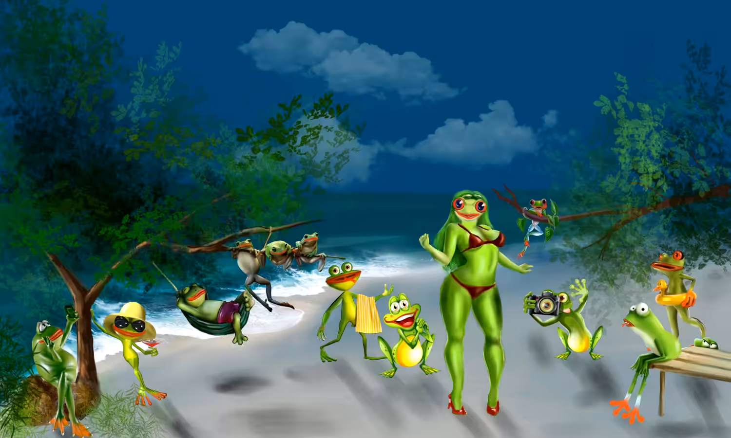 Beauty Queen and the Naughty Pepes 🐸