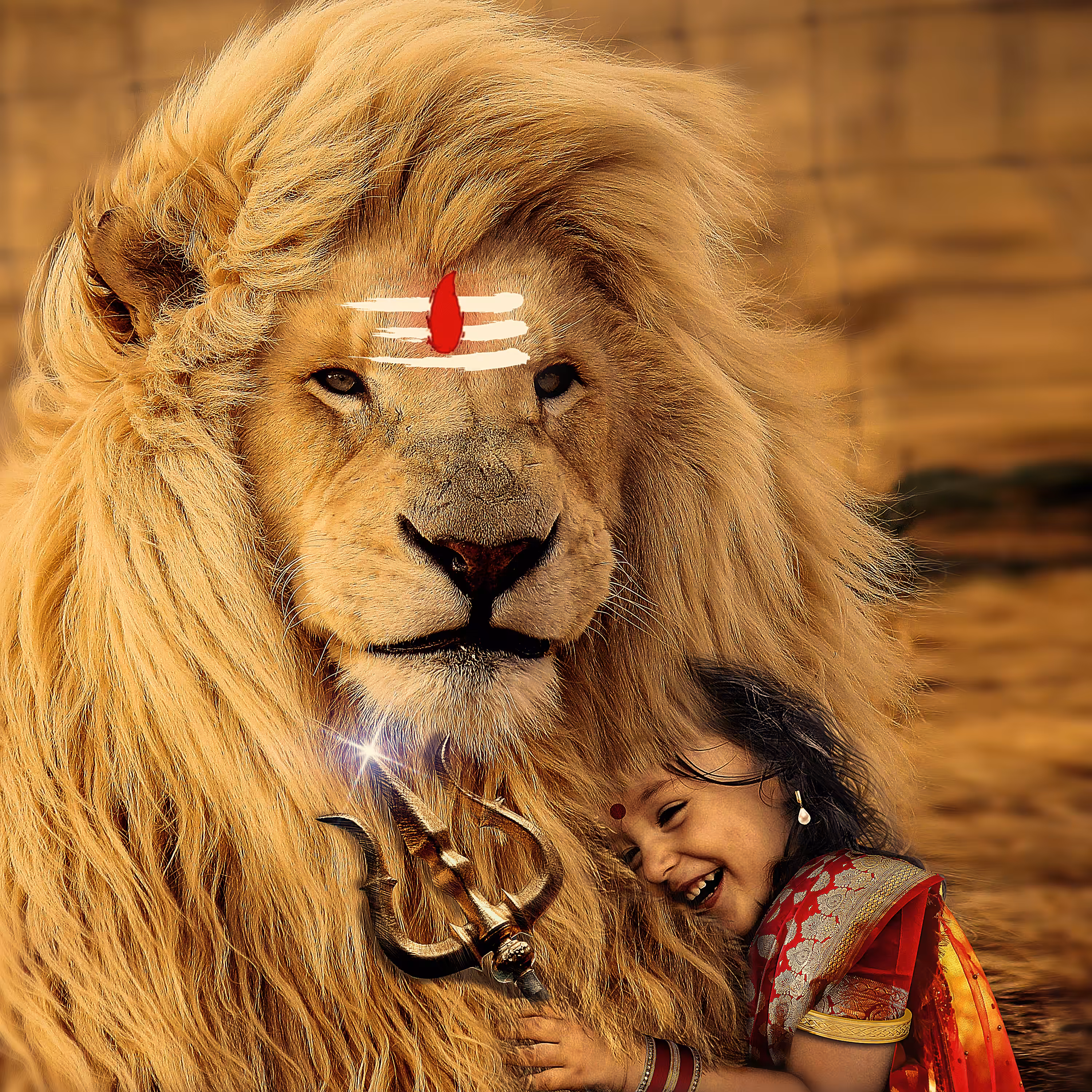 Maa Dhurga With Lion