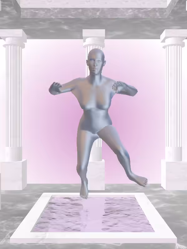 HeavenComputer: The Treading Water Stealth Dark Blue Woman #4906