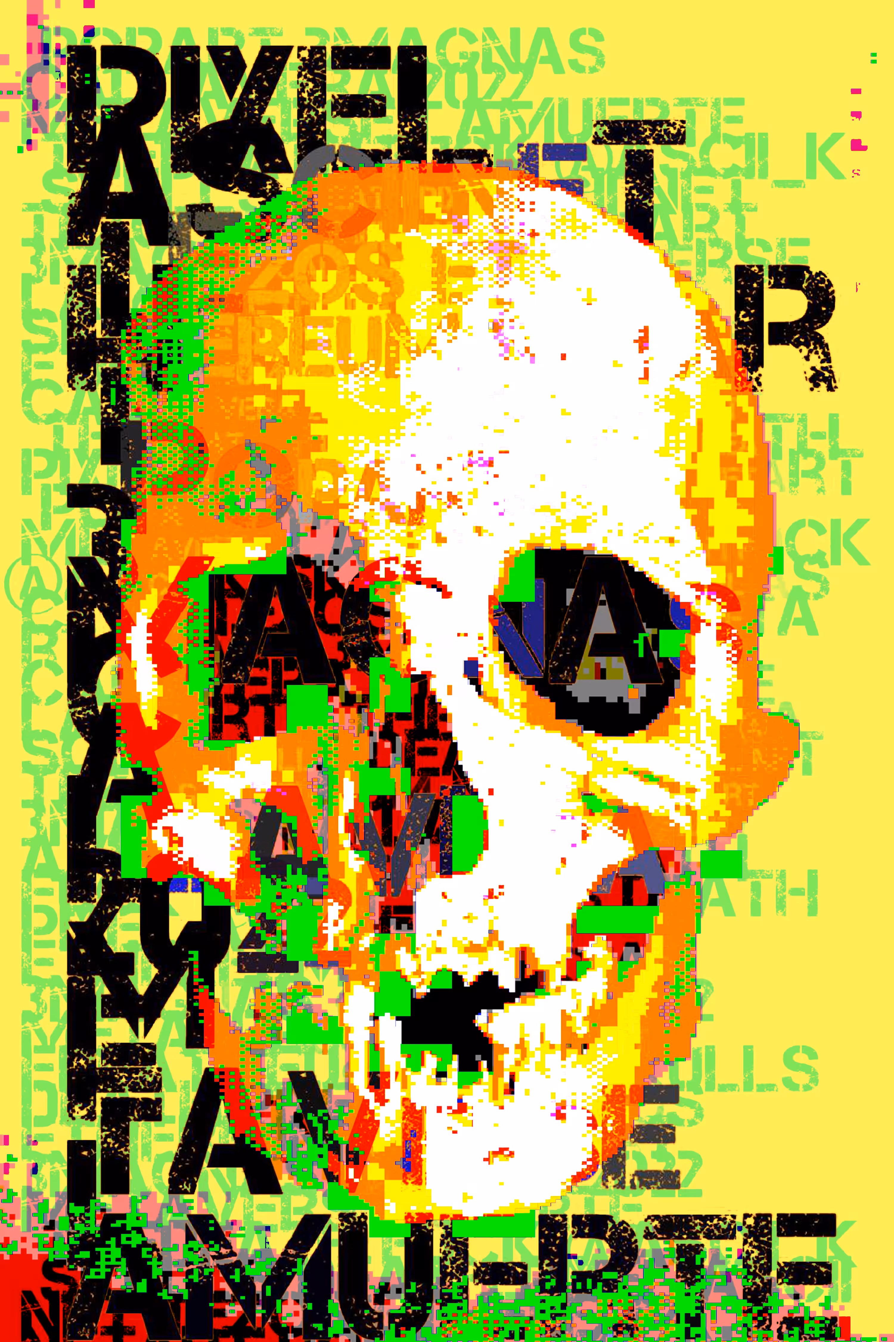 Skulls Series ASCII and Pixel Art - Skull #1. v.1.0.0