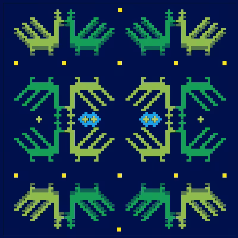 Pixel-Bird Motif #2
