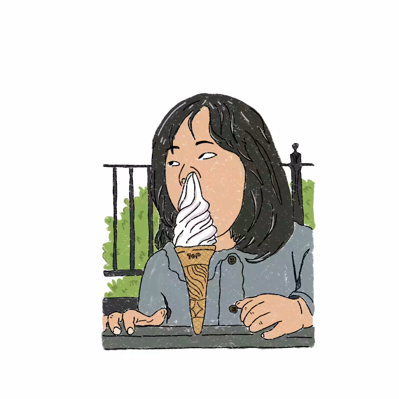 Ice cream maniac. 