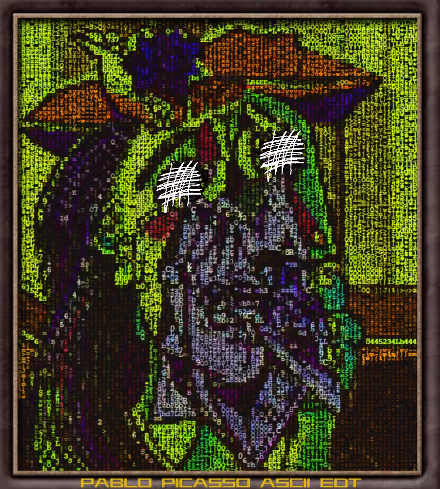 PICASSO ASCII (THE WEEPING WOMAN 1937)