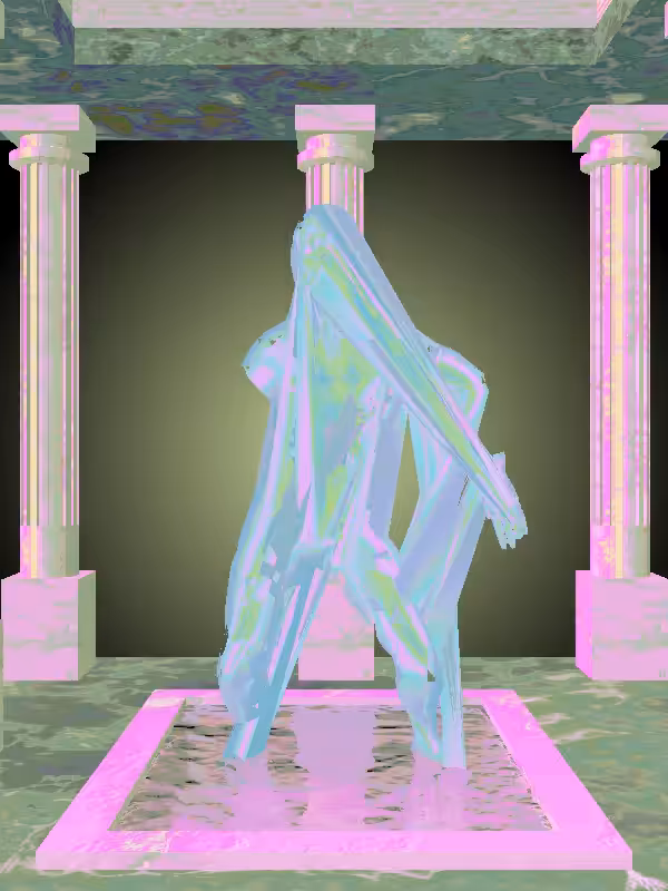 The Dancing Ethereal Blue Man #717