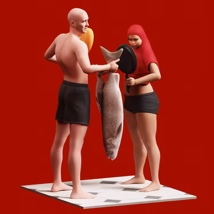 Nicolas Cage winning the "Bigger fish to fry" contest