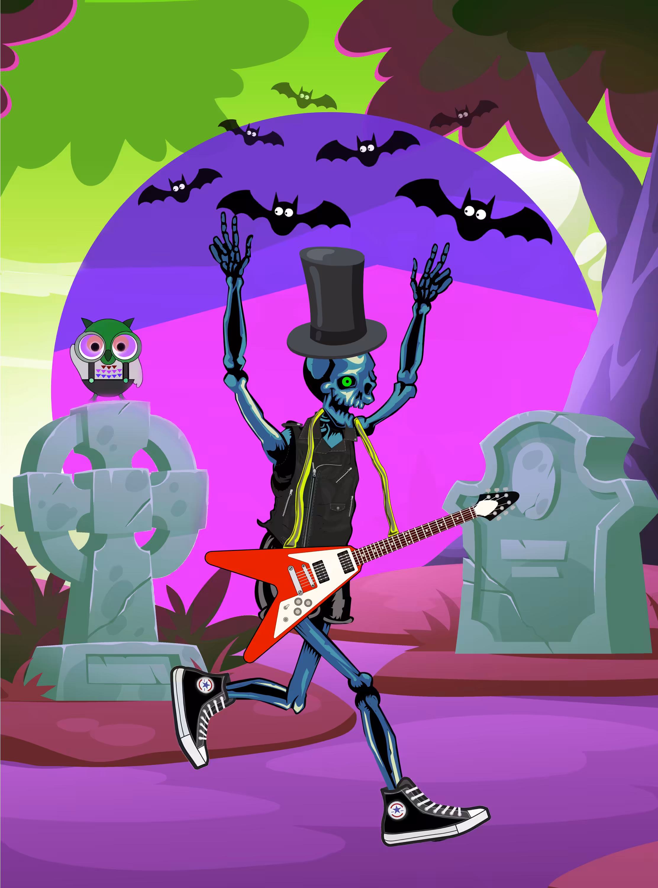 Escaping skeleton rockstar