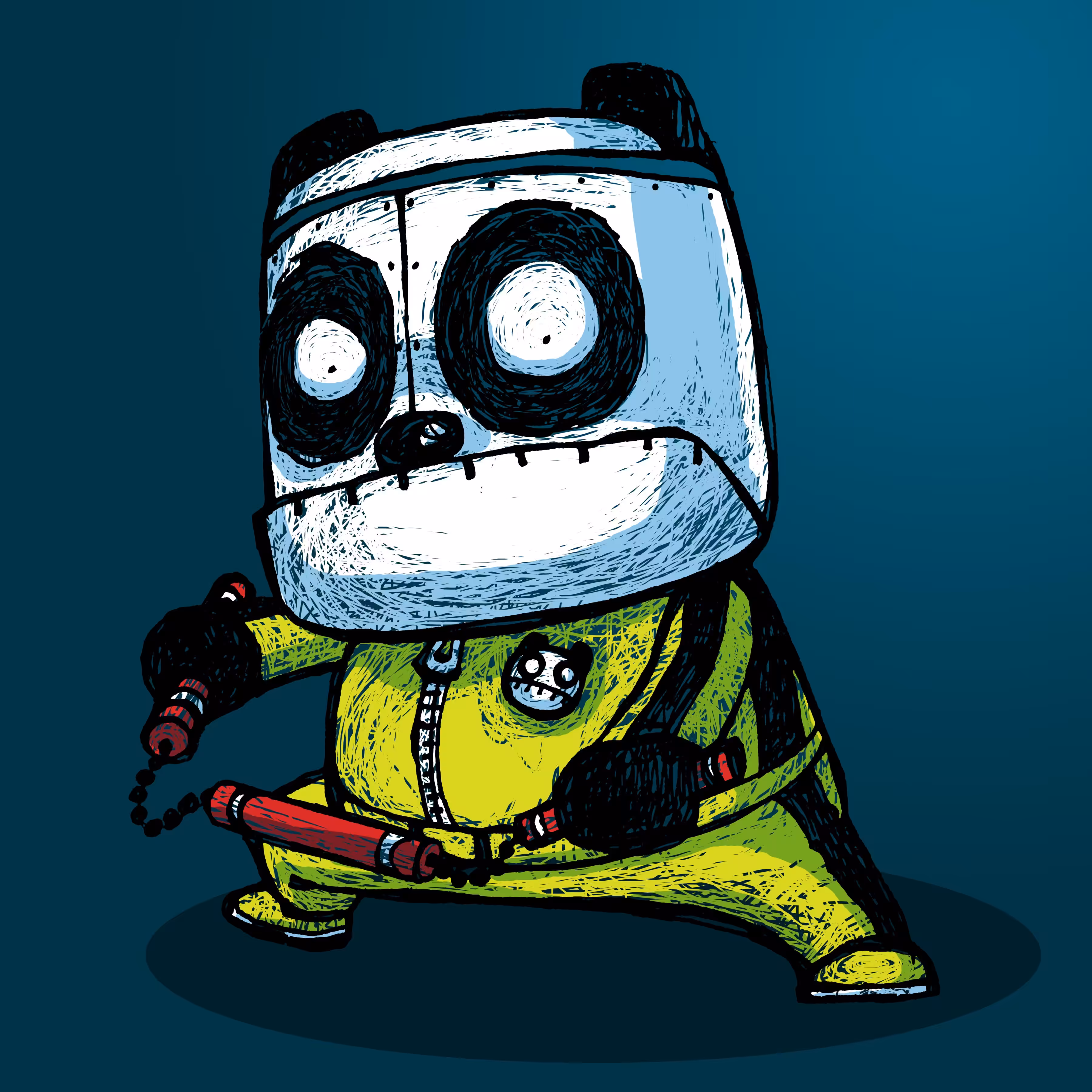 Papado in Kill Bill costume