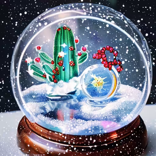 Magic winter crystal globe 006