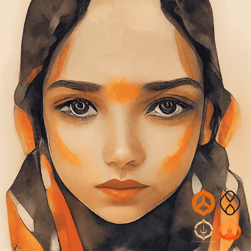 Hindu girl meditating #1