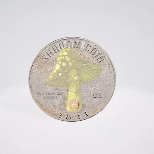 Shroom Coin AR Silver Sparkle