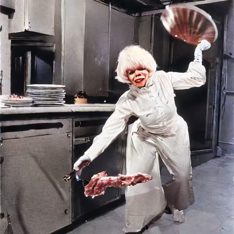 Carol Channing Fights The Meat