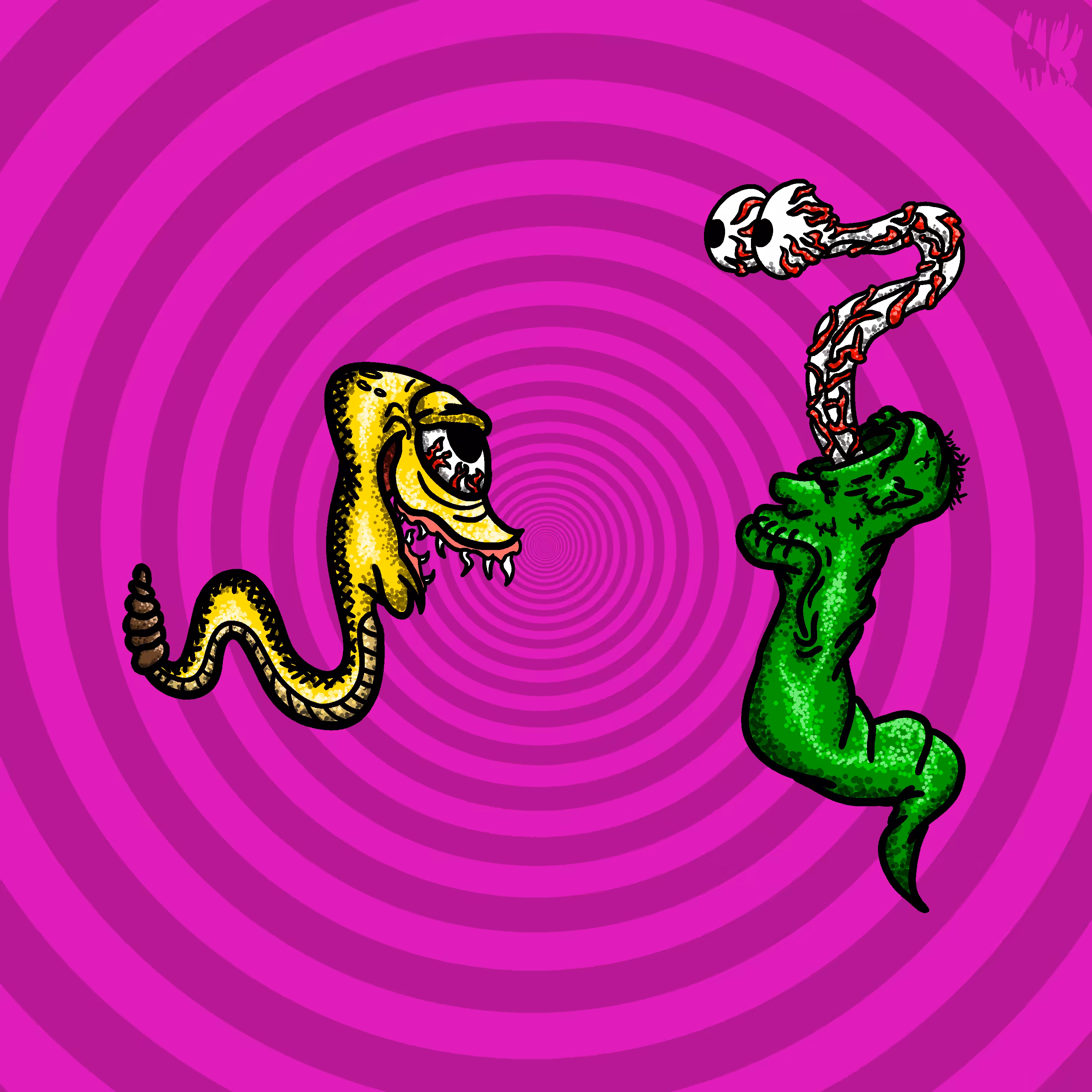 Snakeclops and Slugger