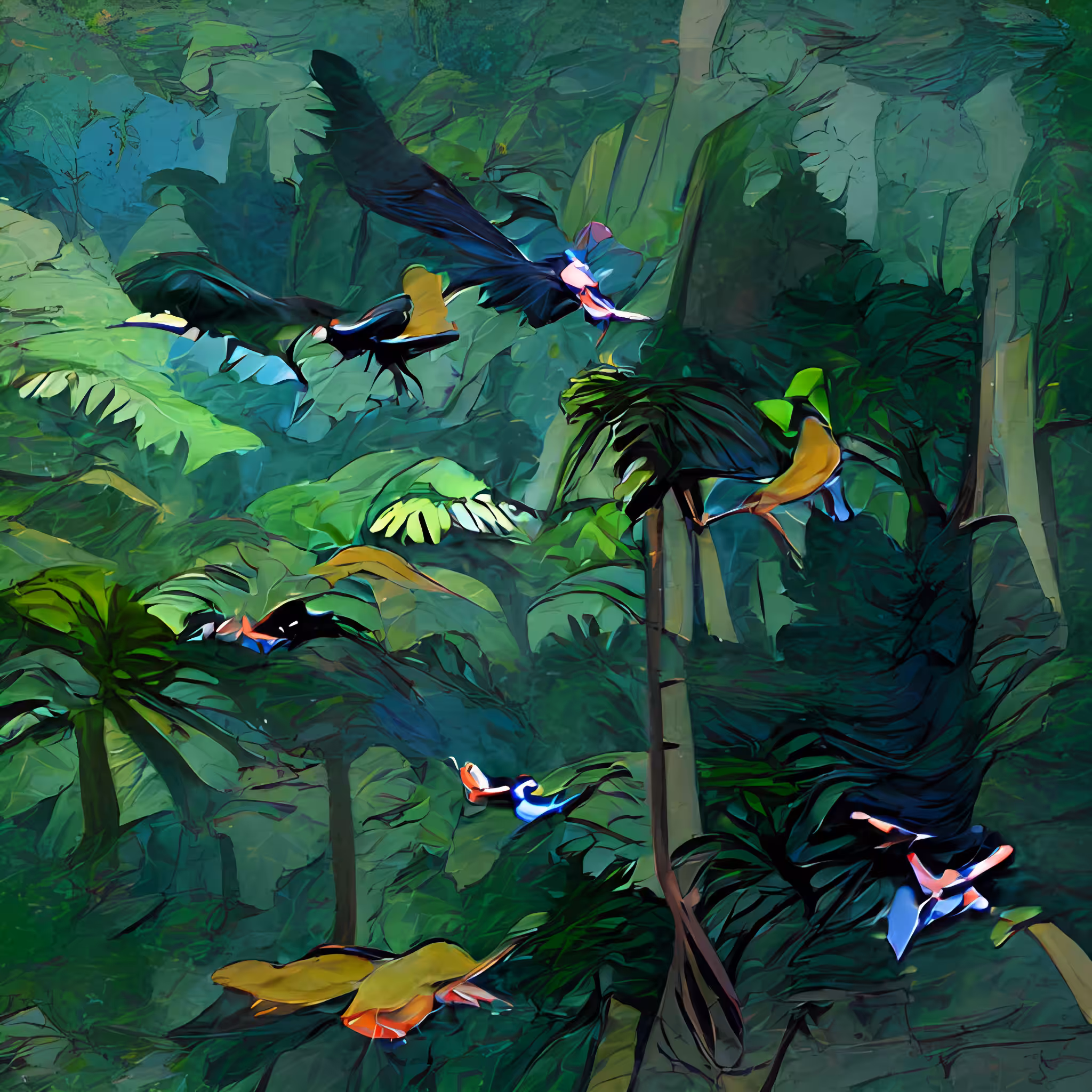 Tropical Birds in Flight #03