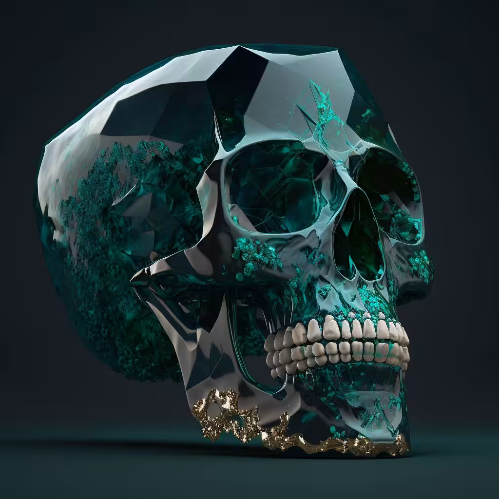 Malachite skull #1