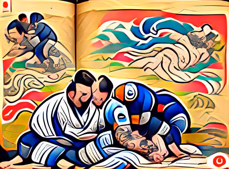 Abraham's First Works: brazilian jiu jitsu ukiyo-e