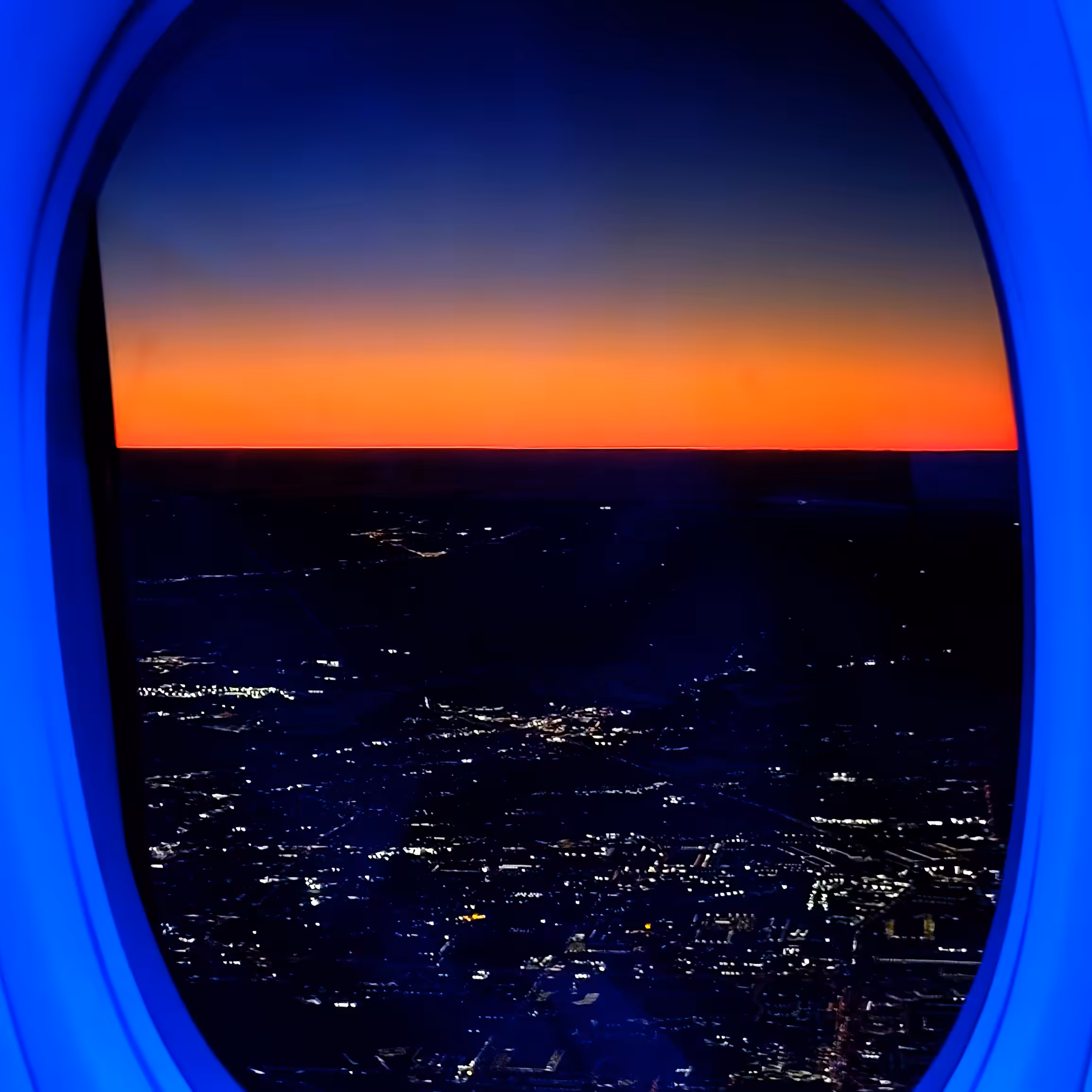 Sunset from a Plane