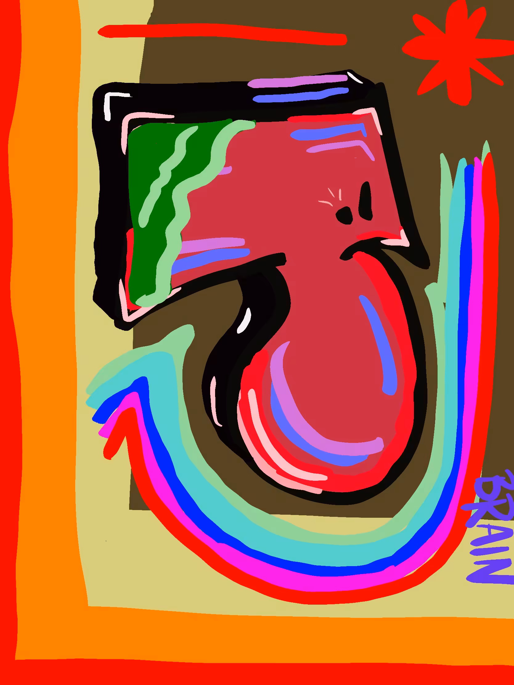 the letter r flipped