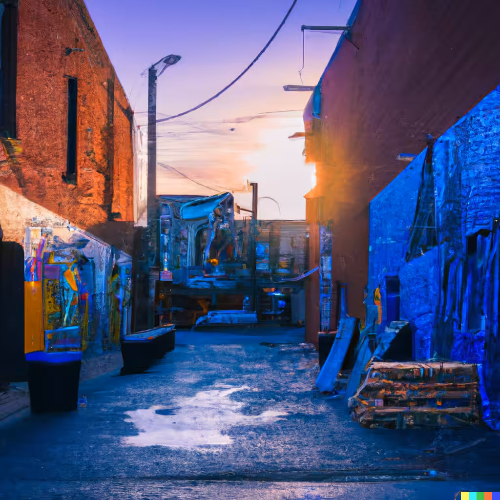 February Alley Sunrise