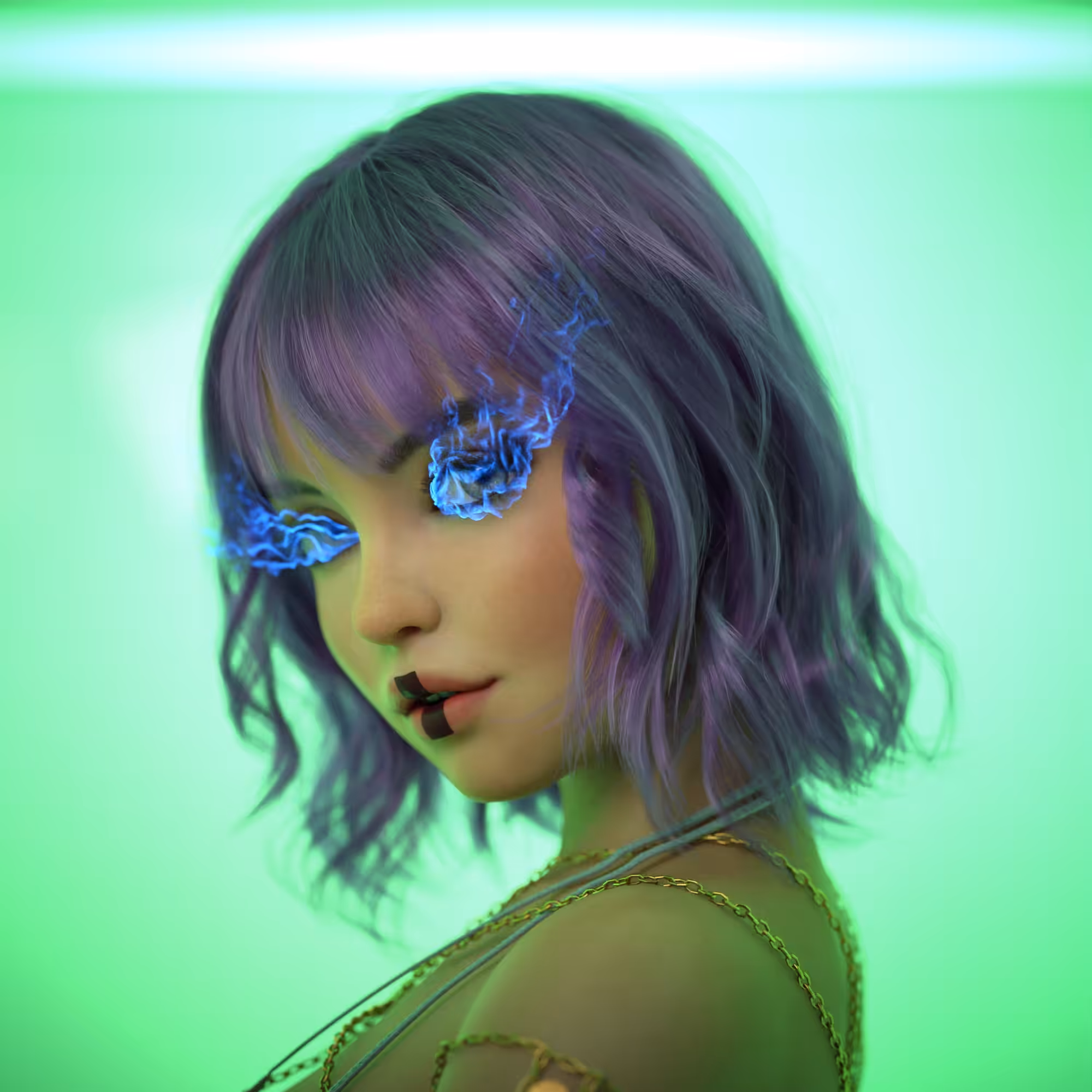 Blue Fire Pixel