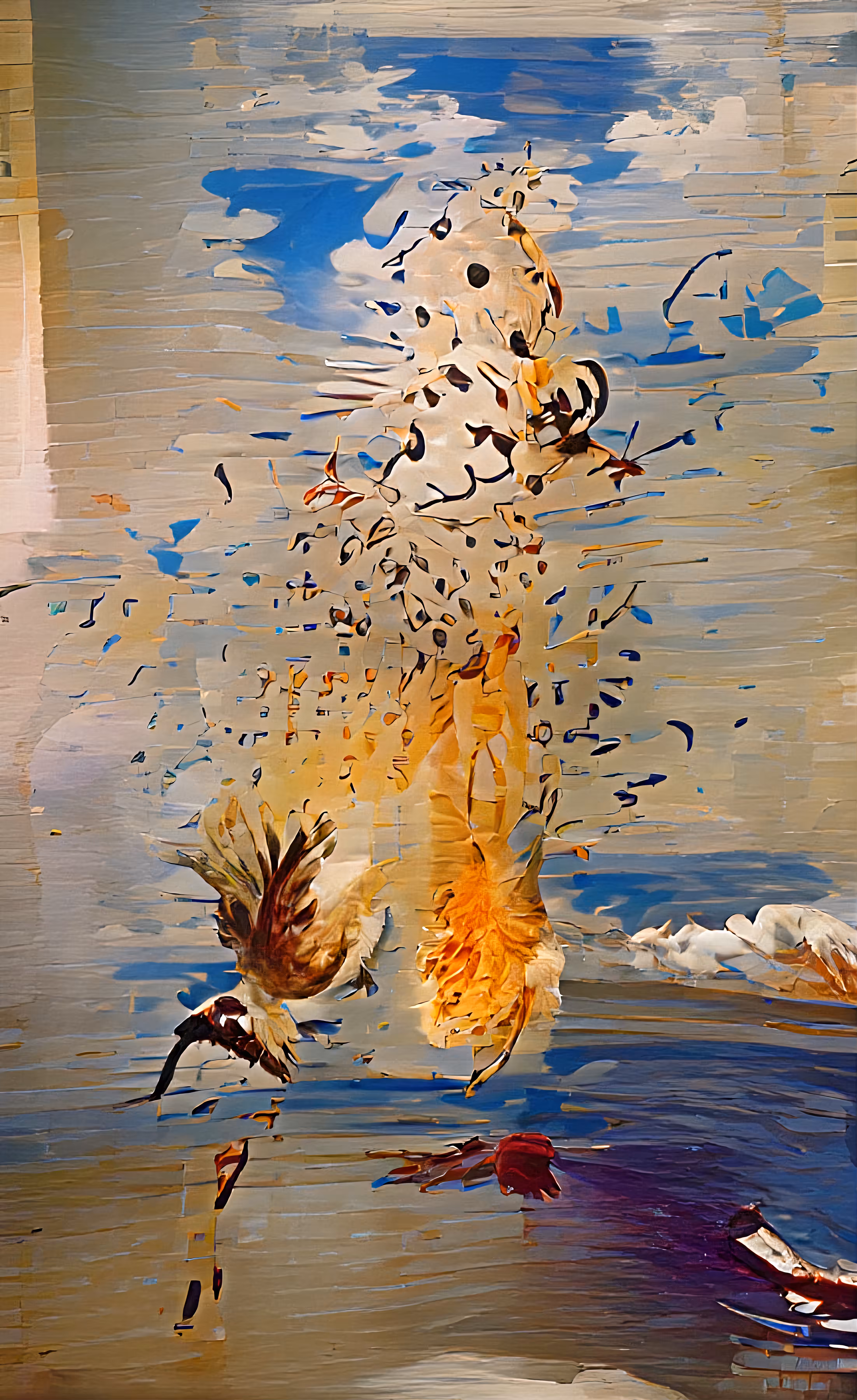 Dog Fight Birds