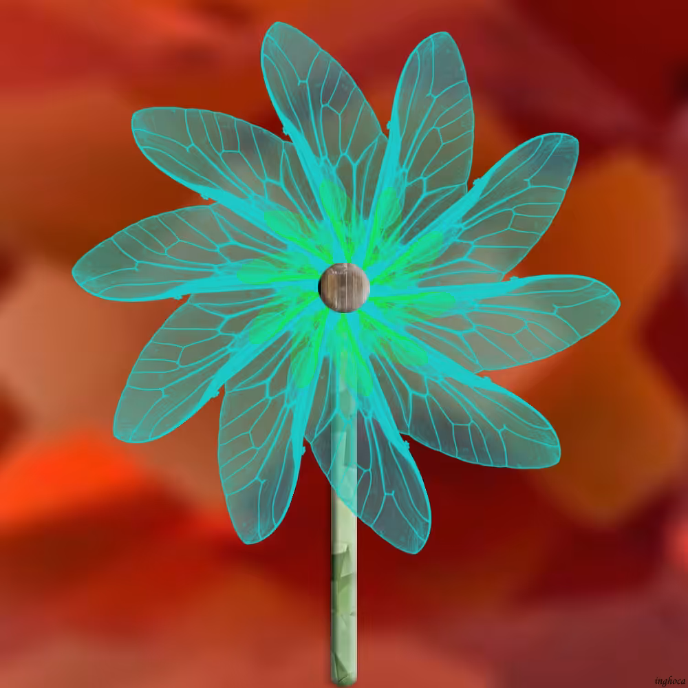 Pinwheel 108 green  Fly wing