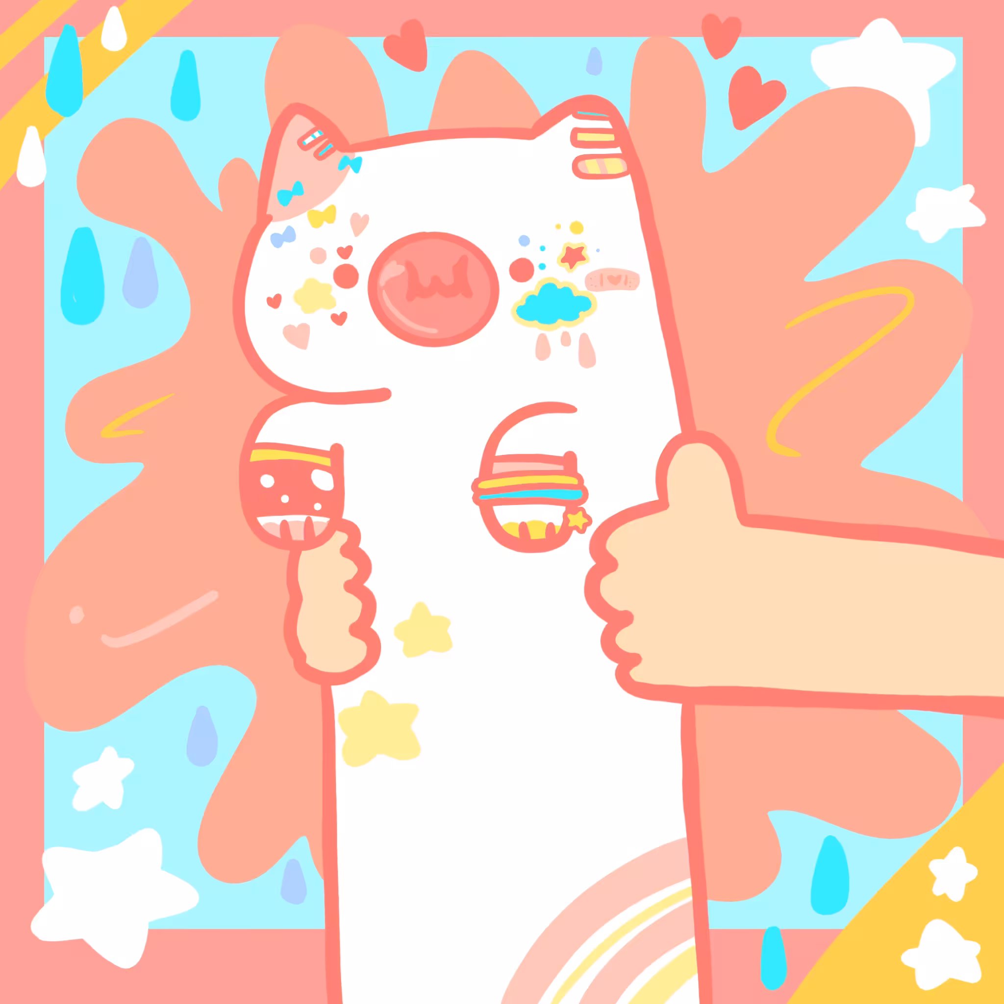 Long long  bubblegum cat #111