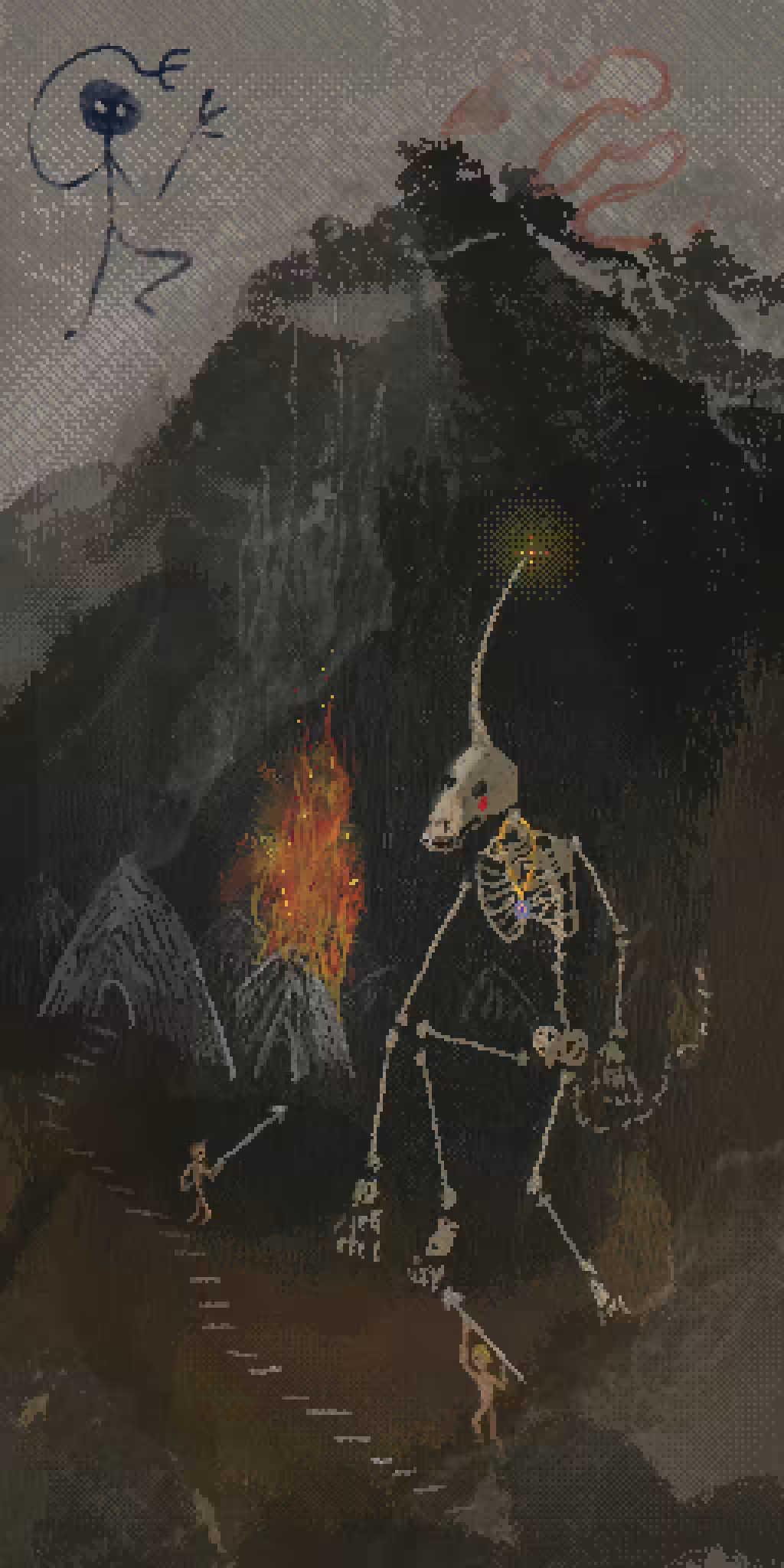Horn demon crying