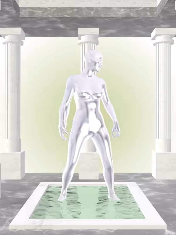 HeavenComputer: The Shooter Silver Chrome Woman #5171