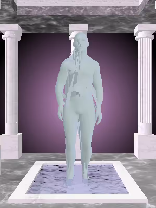 HeavenComputer: The Jumping Matte Pale Green Man #5359