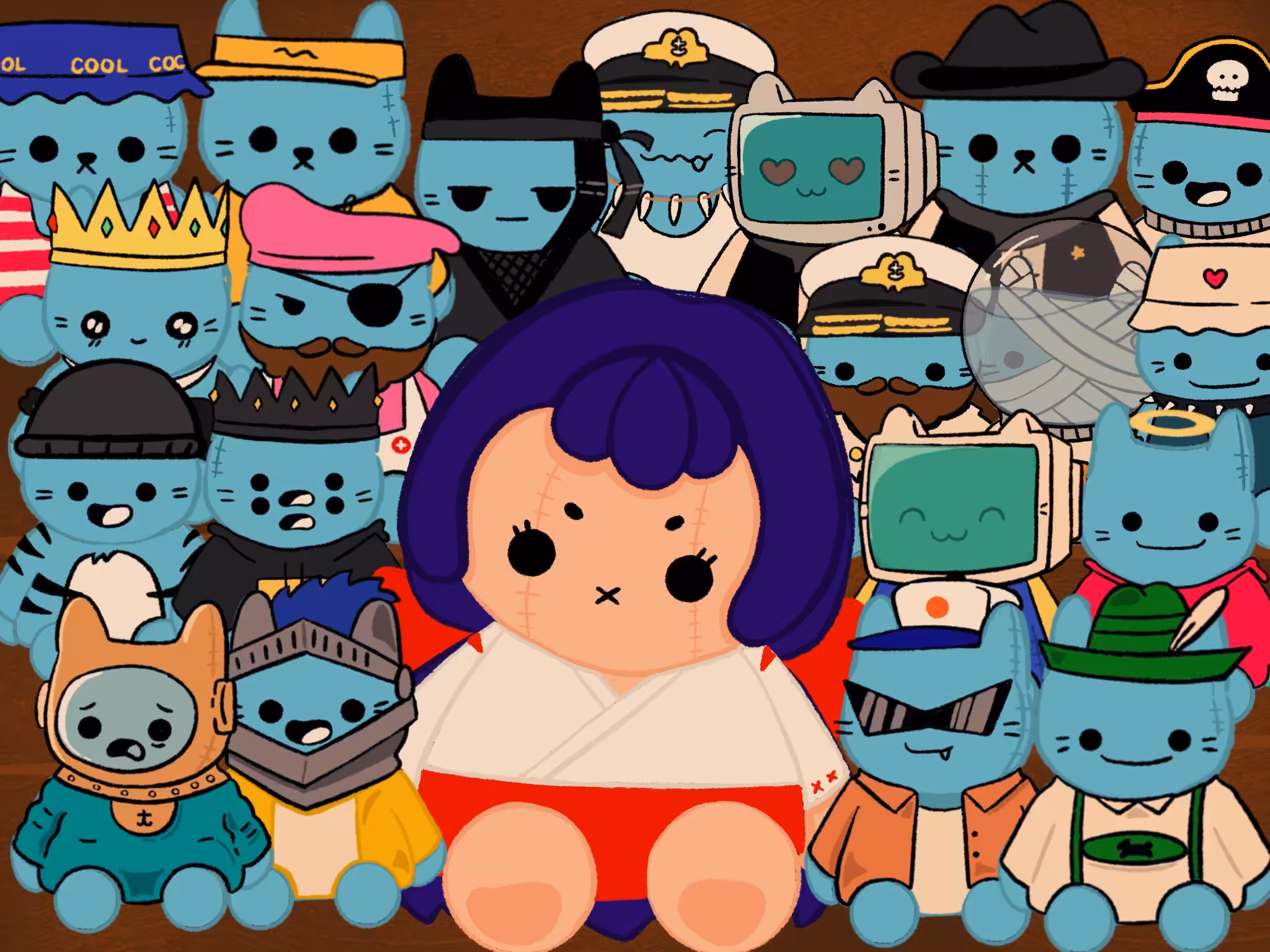 Clontest: Patter doll and the gang 